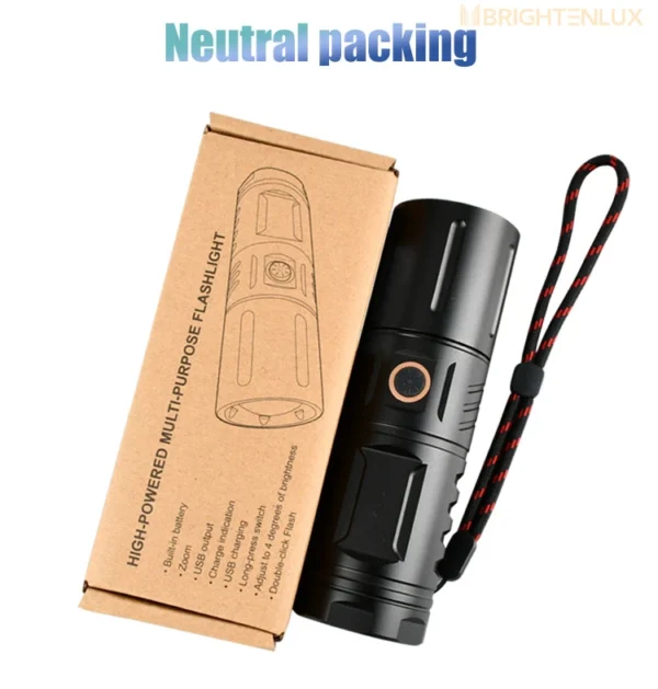 USB Rechargeable Emergency LED Torch Ligh - Image 3